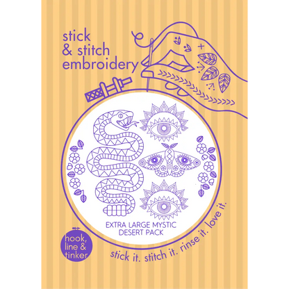 Hook Line & Tinker Embroidery Kits - Mystic Desert Stick and Stitch Bundle - embroidery stick stitch desert pack