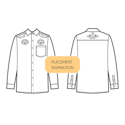 Hook Line & Tinker Embroidery Kits - Mystic Desert Stick and Stitch Bundle - embroidered long-sleeved shirt