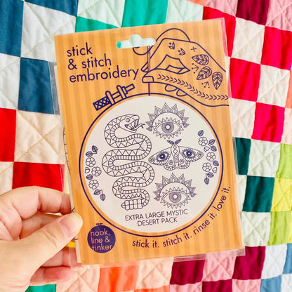 Hook Line & Tinker Embroidery Kits - Mystic Desert Stick and Stitch Bundle - stick stitch embroidery desert pack
