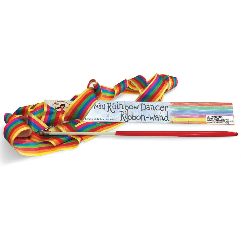 Mini Rainbow Dance Ribbon Wand - PABOOM