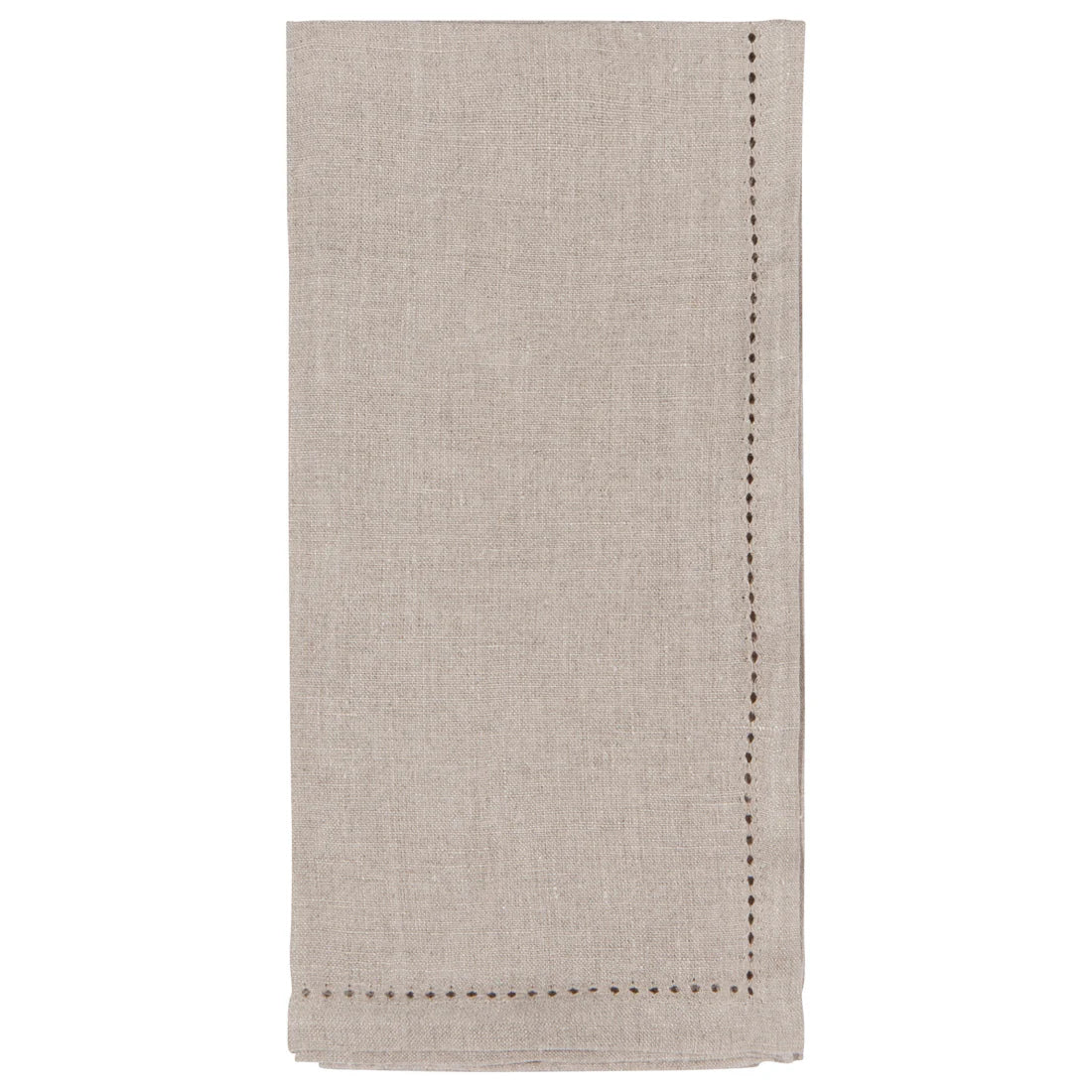 Natural Hemstitch Linen Napkins Set