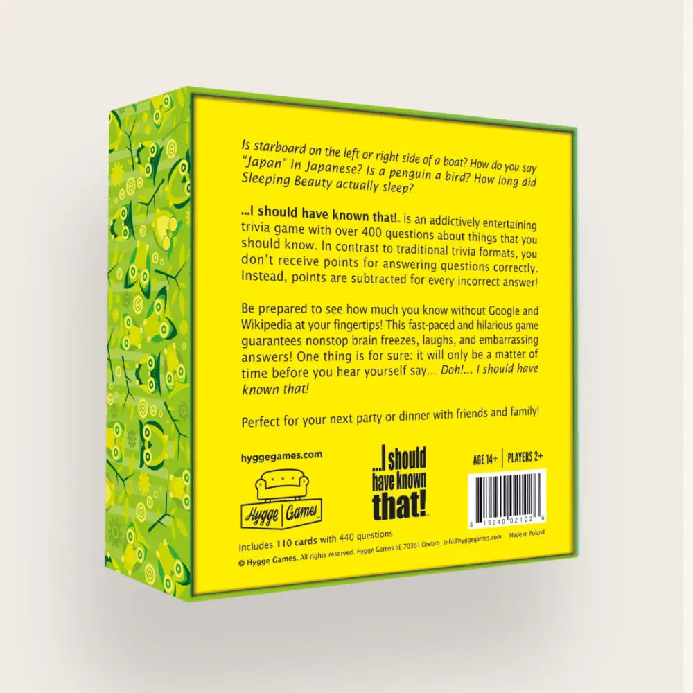 I Should Have Known That - PABOOM