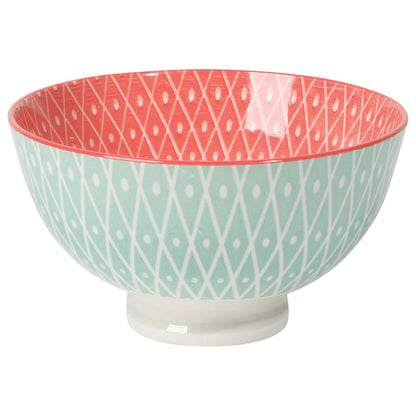 Blue Geo/Pink Bowl