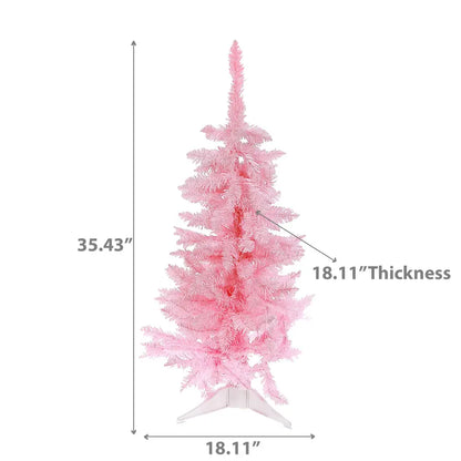 IH Casa Decor - 3’ SPRUCE PINK XMAS TREE PVC 120 NORMAL TIPS W/PLASTIC STAND