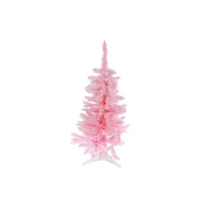 IH Casa Decor - 3’ SPRUCE PINK XMAS TREE PVC 120 NORMAL TIPS W/PLASTIC STAND