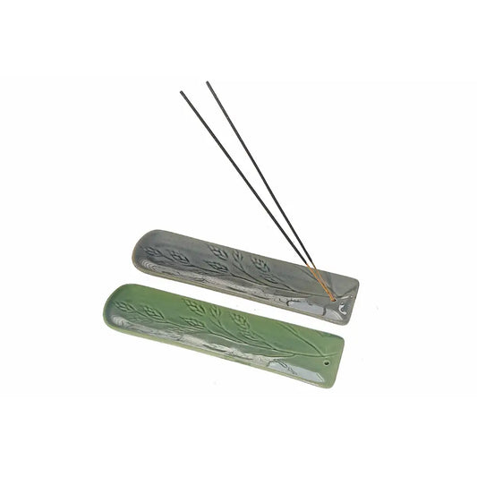 IH Casa Decor - Ceramic Incense Holder Leaf Assorted 12/Display Multi