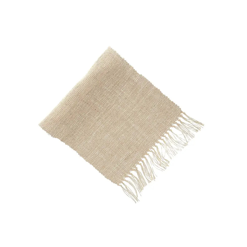 IH Casa Decor - Handloom Table Runner 18’’X54’’ White Natural Brown