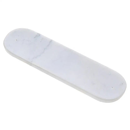 Long incense holder, white, marble - PABOOM