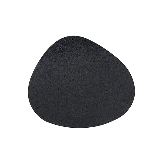 IH Casa Decor - Reversible Pleather Pebble Placemat Black