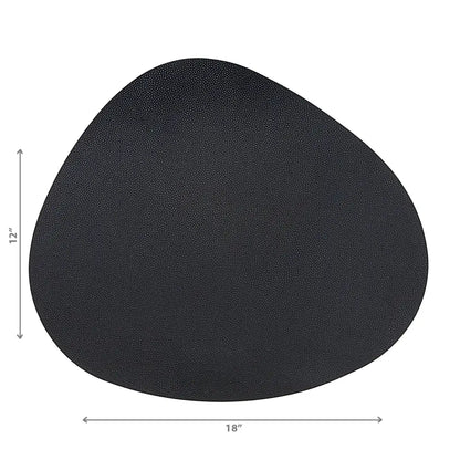 IH Casa Decor - Reversible Pleather Pebble Placemat Black