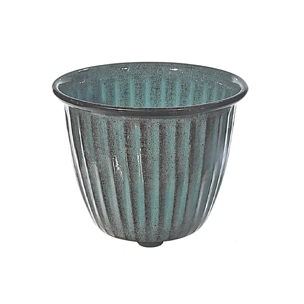 Ribbed Planter - Silt Green