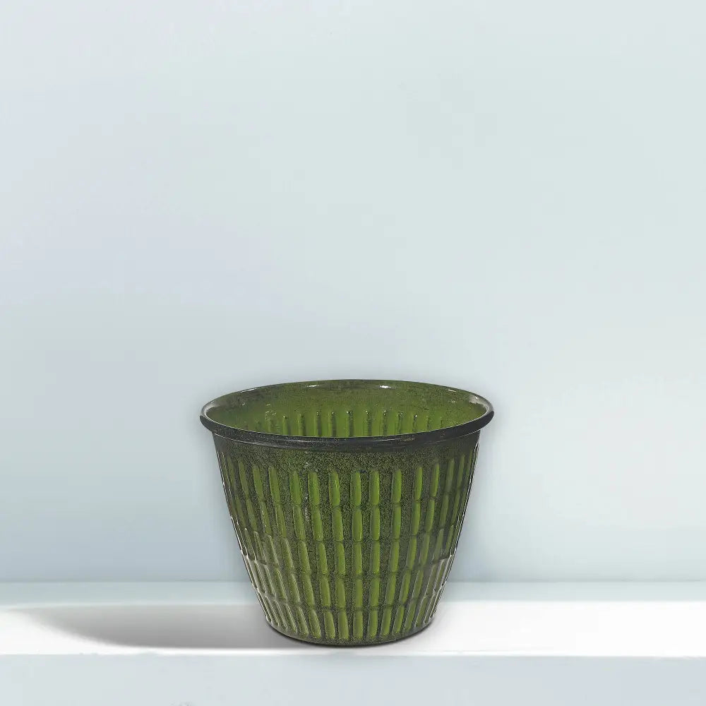 Ribbed Planter - Silt Green