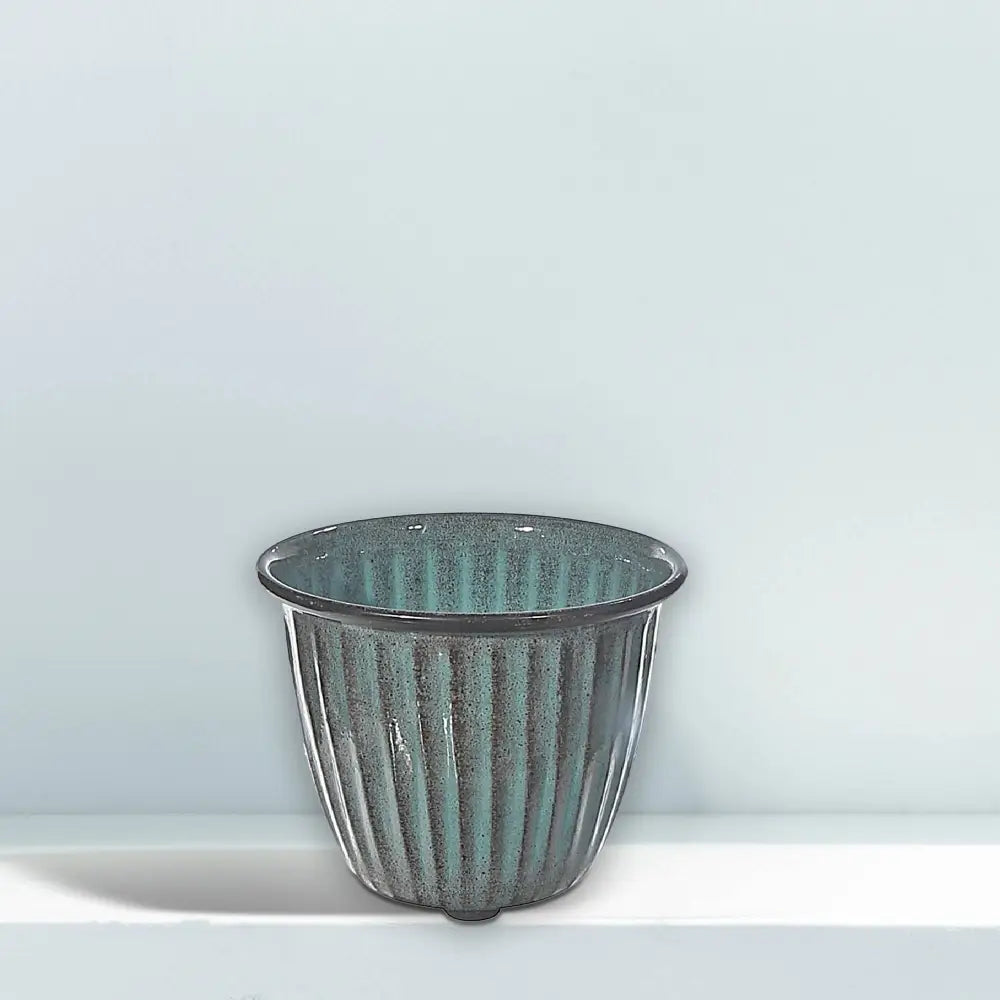 Ribbed Planter - Green