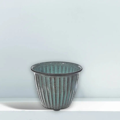 Ribbed Planter - Green