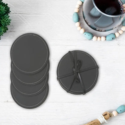 IH Casa Decor - Round Genuine Leather Coasters