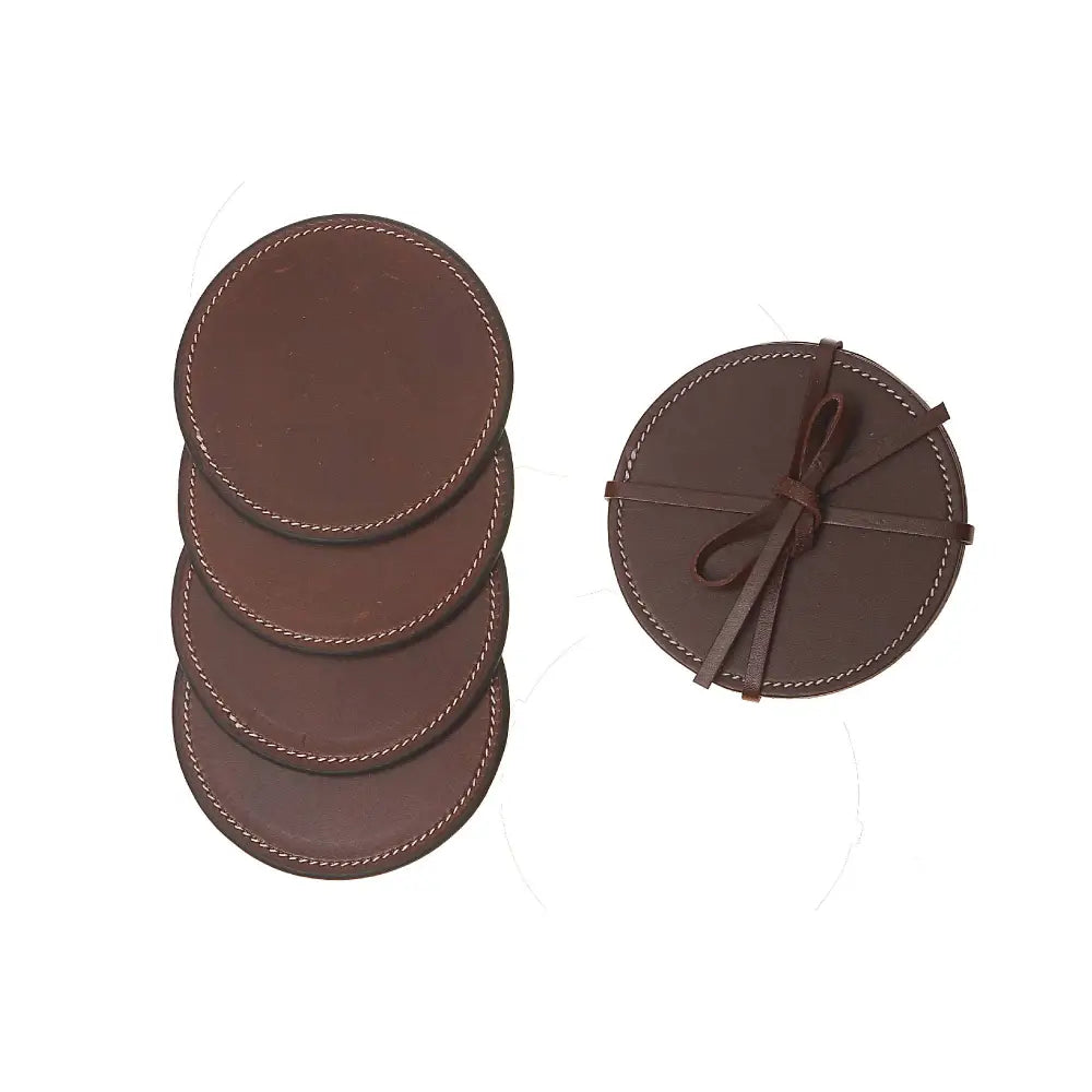 IH Casa Decor - Round Genuine Leather Coasters