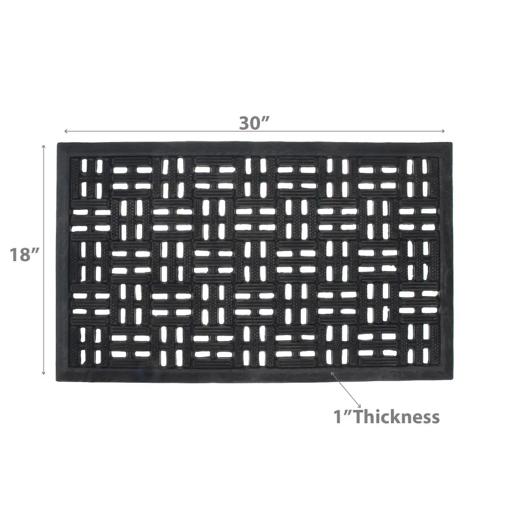 IH Casa Decor - Rubber Mat Square Grid Black