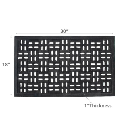 IH Casa Decor - Rubber Mat Square Grid Black