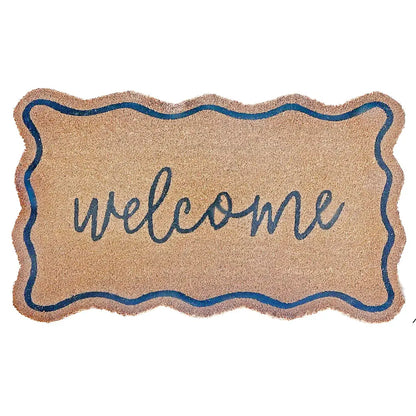 IH Casa Decor - Scallop Shape Coir Door Mat Welcome Multi