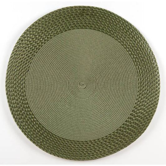 IH Casa Decor - Vinyl Round Placemat With Border Green