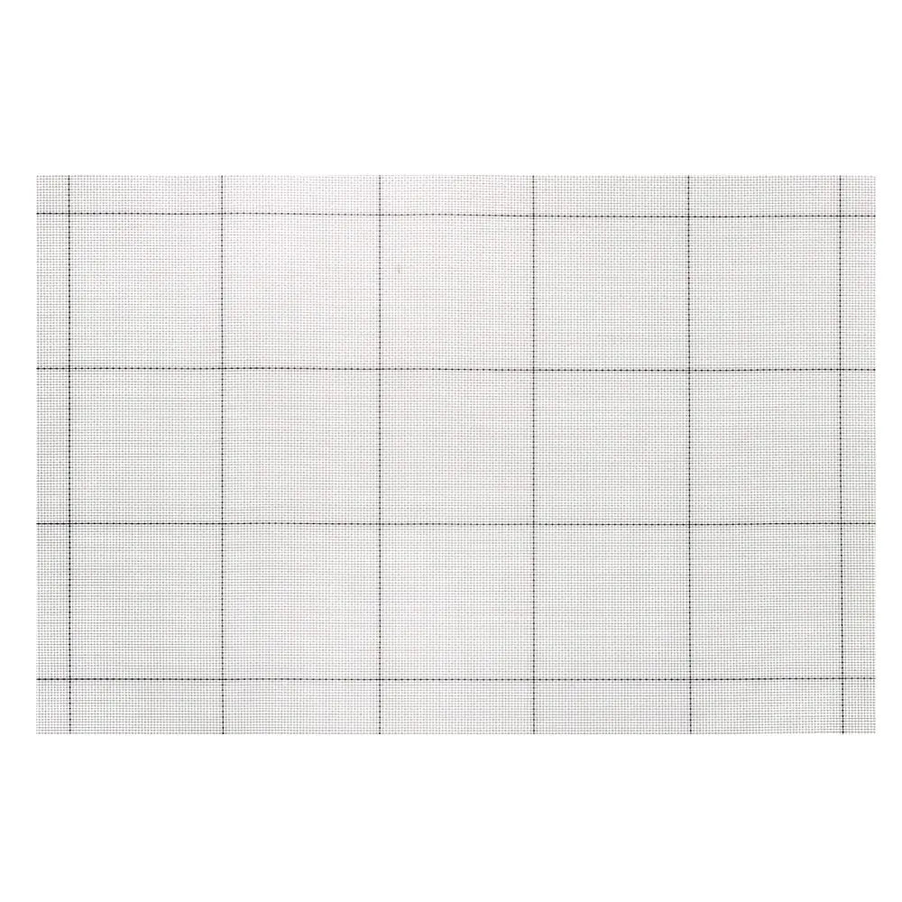 IH Casa Decor - Woven Pvc Placemat Set Of 4 Square Block White Multi