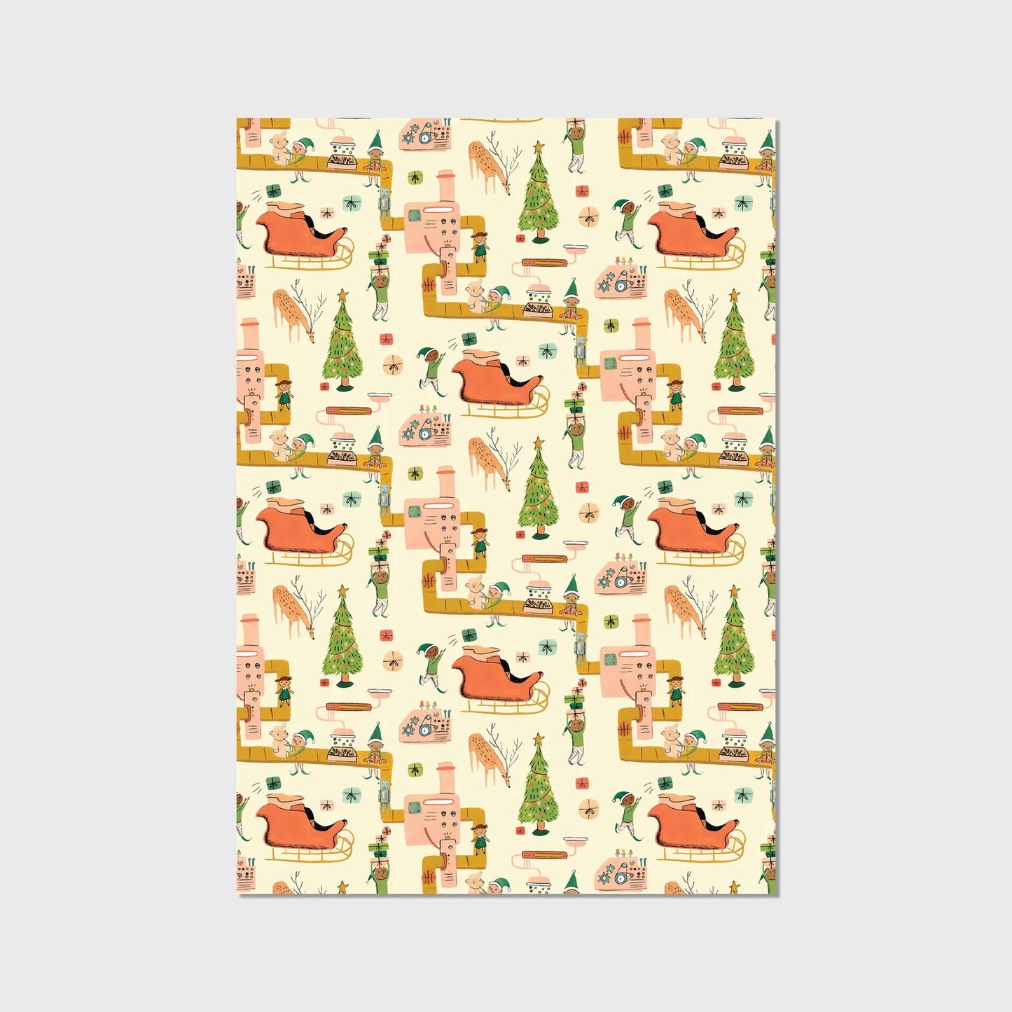 Elf Wrapping Paper, 3 sheets