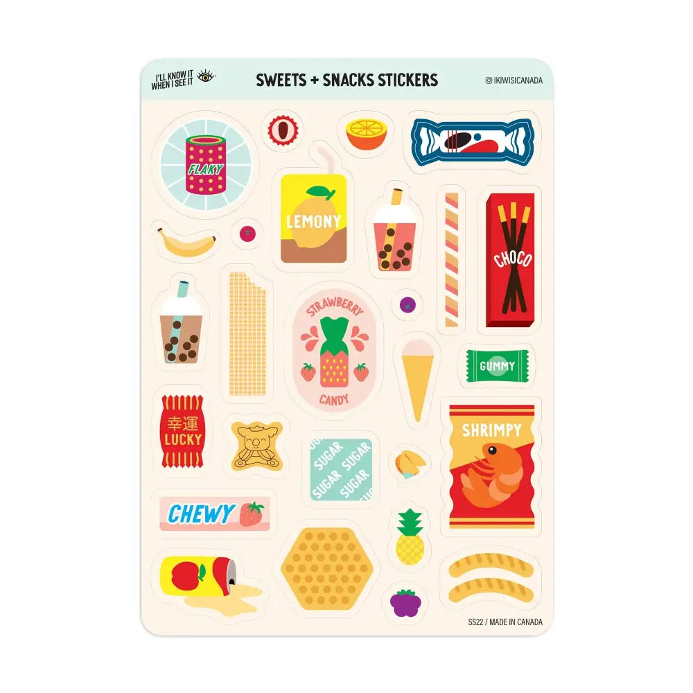 I’ll Know It When I See - Sweets + snacks sticker sheet