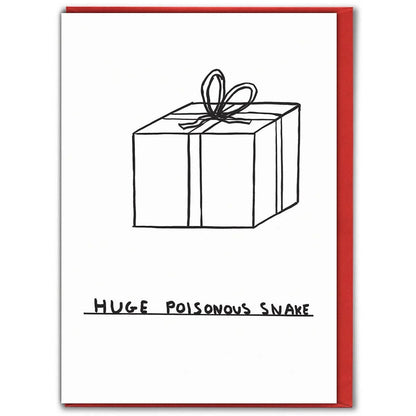 Huge Poisonous Snake Xmas Card