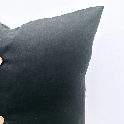 Linen Black Cushion Cover