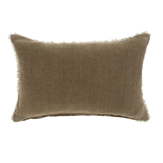 Lina Linen Lumbar Pillow Fennel