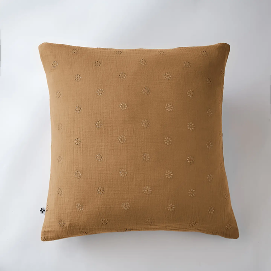 Boho Cotton Gauze Cushion Cover 24" Camel