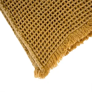 Cotton Waffle Throw Ochre