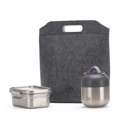 Minimal Lunch Bag Grey