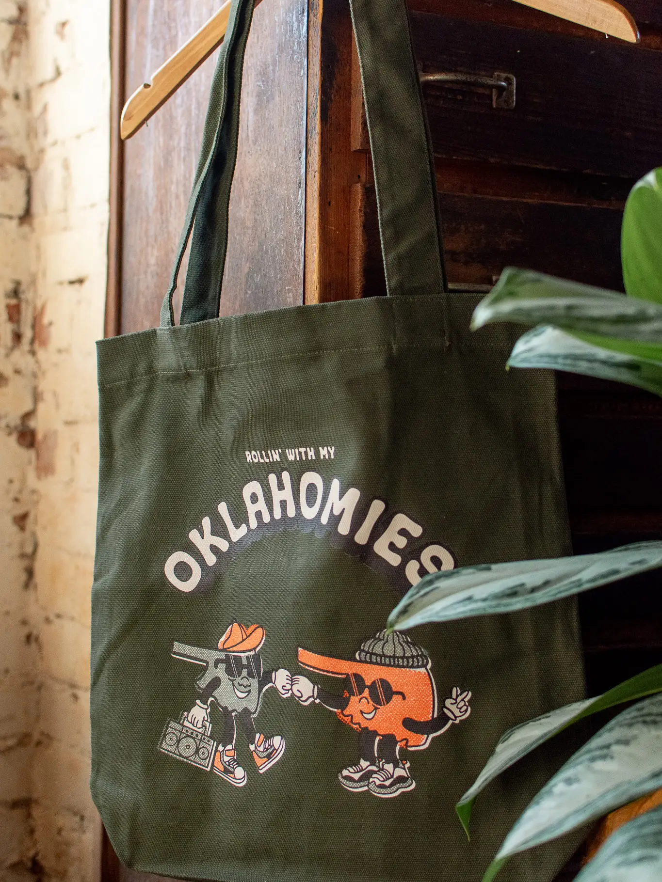 Oklahomies Tote Bag Army Green