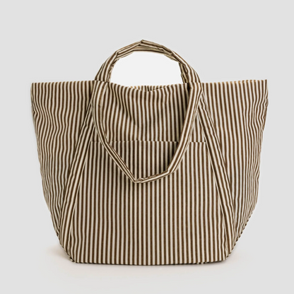 Travel Cloud Bag Brown Stripe