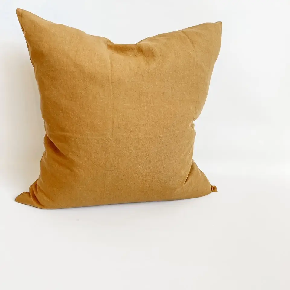 Linen Mustard Cushion Cover