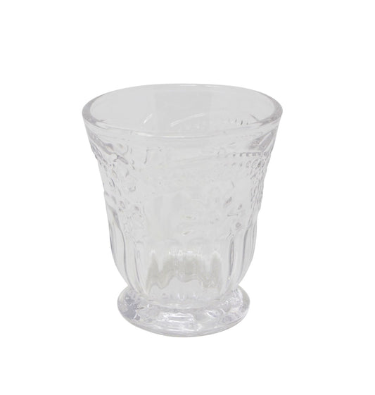 Patterned Clear Glass Tumbler