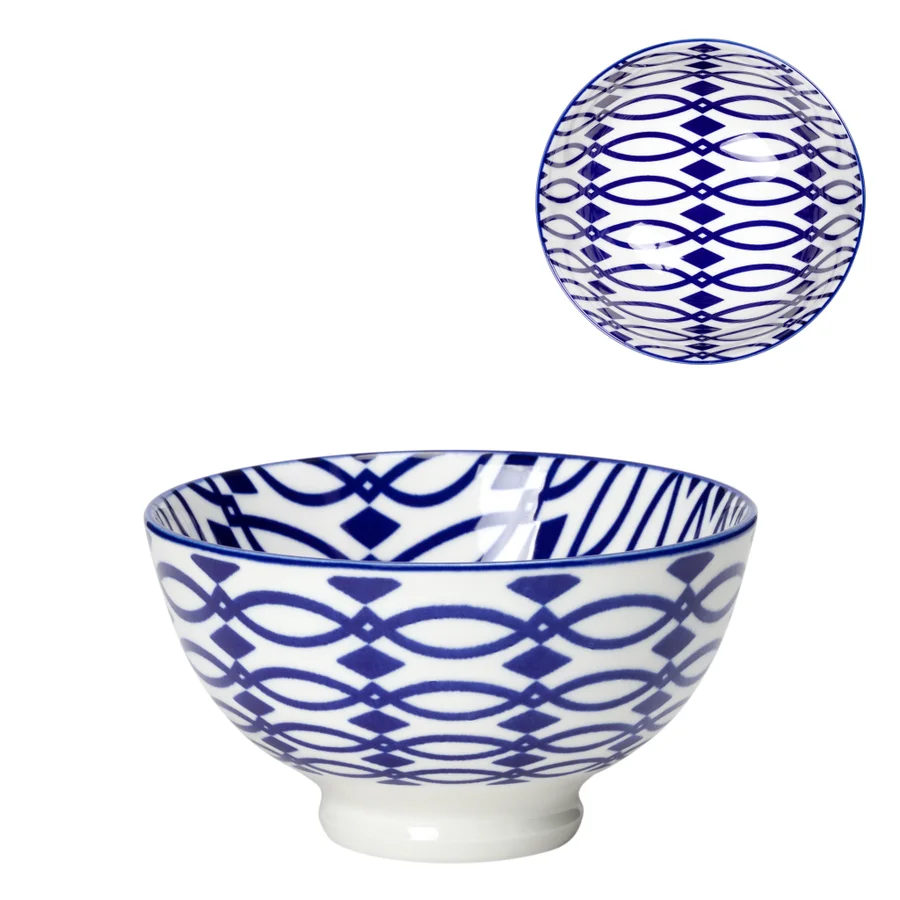 Kiri Collection Blue Lattice Bowl Small