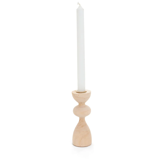 Laconia Candle Holder Wood Natural LG.