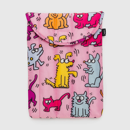 Puffy Laptop Sleeve Keith Haring Pets 13/14in.