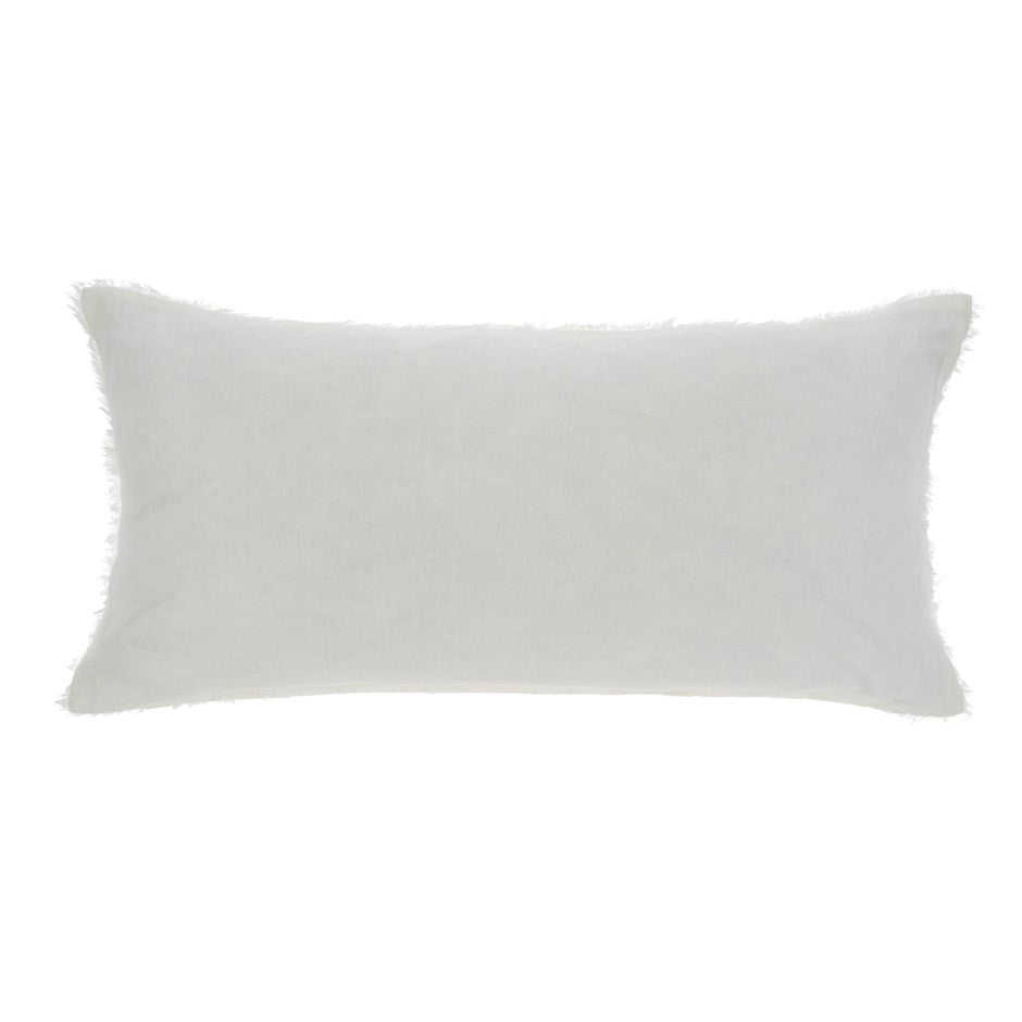 Lina Linen Long Pillow Ivory