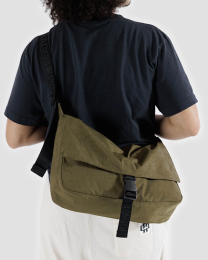 Nylon Messenger Bag Seaweed