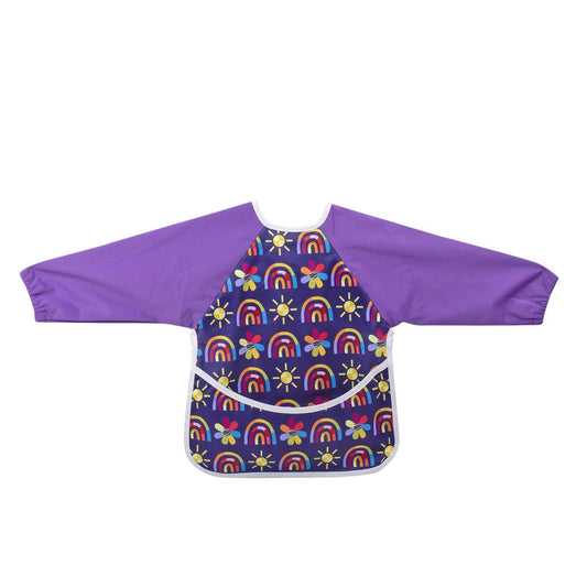 Purple Rainbows Sleeved Bib