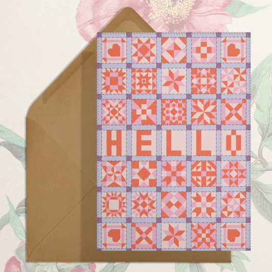 Hello Patchwork Card