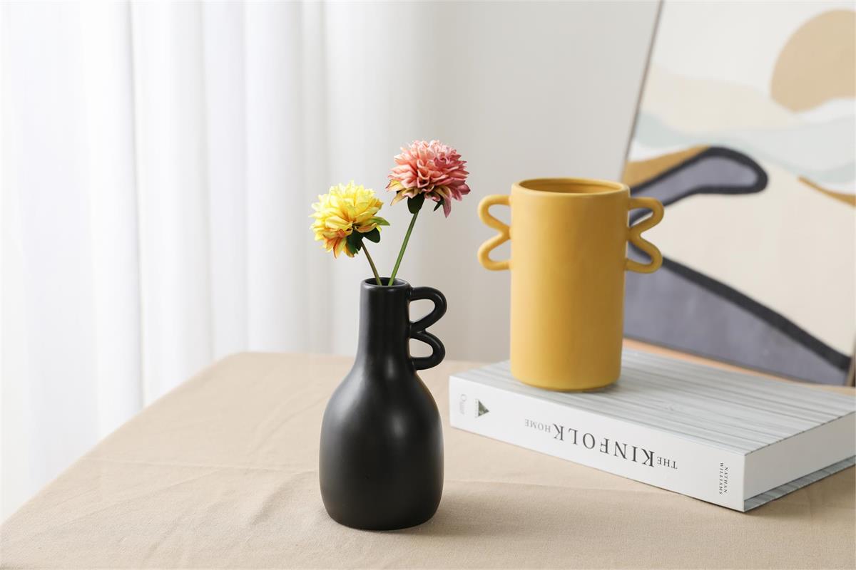 Cylinder Mustard Vase with Loops