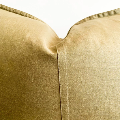 Linen Lumbar Cushion Cover Olive