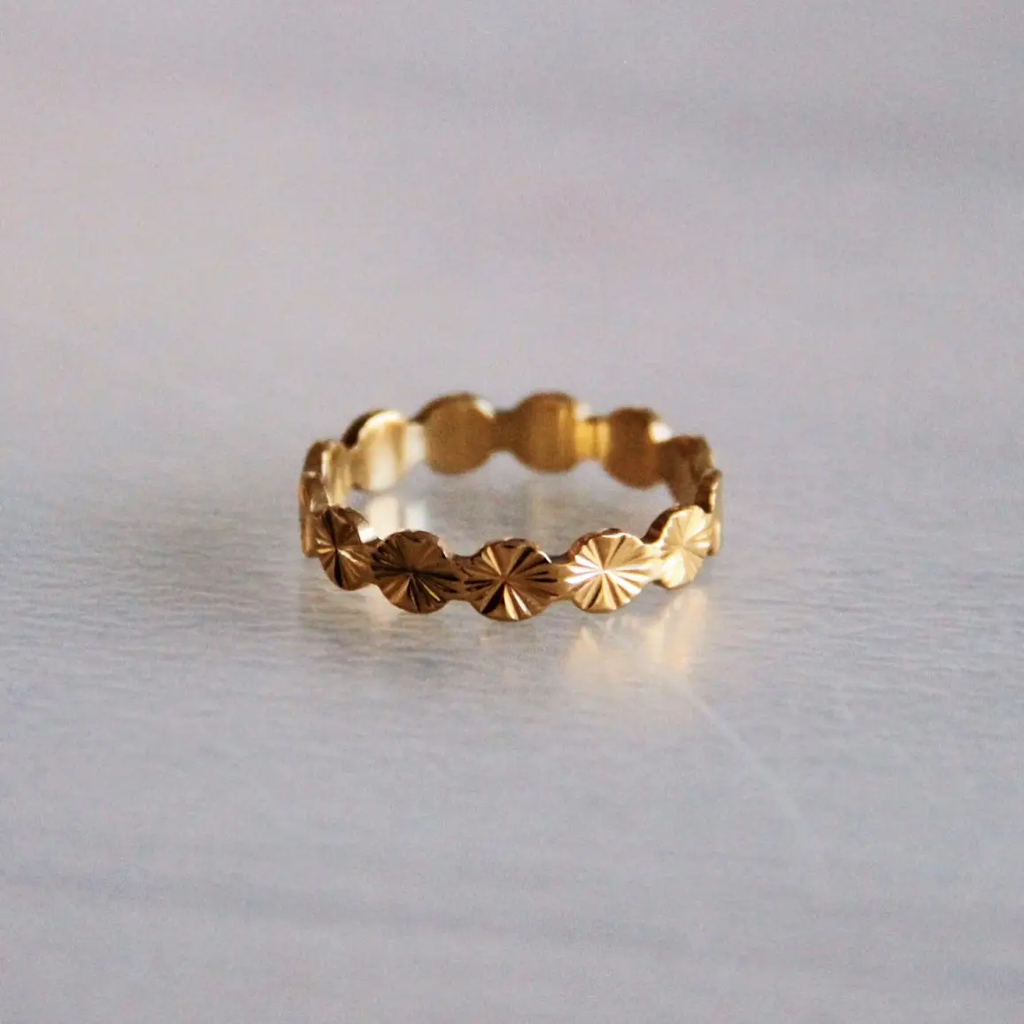 Fantasy Print Gold Ring