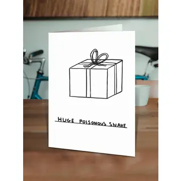 Huge Poisonous Snake Xmas Card