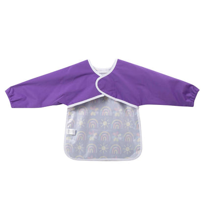 Purple Rainbows Sleeved Bib