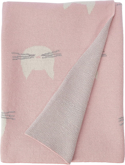 Pink Cat Face Throw